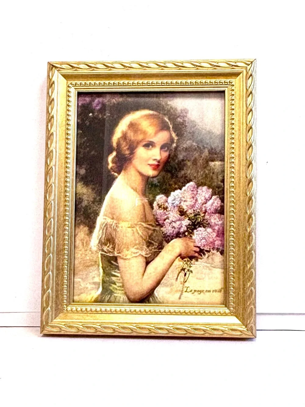 Vintage Style Gold Frame Lawrence Home 5 x 7 Easel Back F571011
